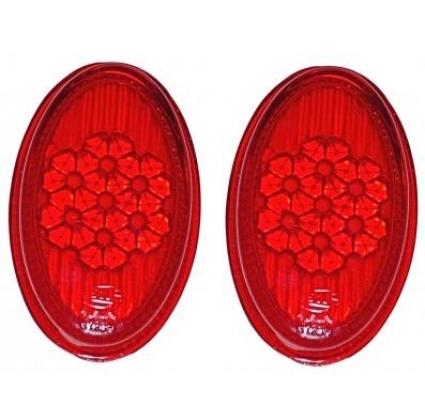 Coppia Lenti Fanali Posteriori DX E SX Per Mercedes Actros MP3 E Atego (1993-2009) - Ricambio 53x14 Cm