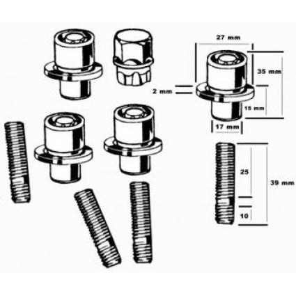 Perno galleggianti carburatore Dell'Orto PHB, PHF, PHM, VHB